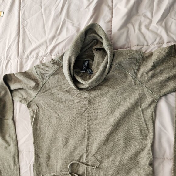 Mountain Hardwear Pandra Green Cowl Turtle Neck Athletic Dress Tunic Top - Picture 3 of 12